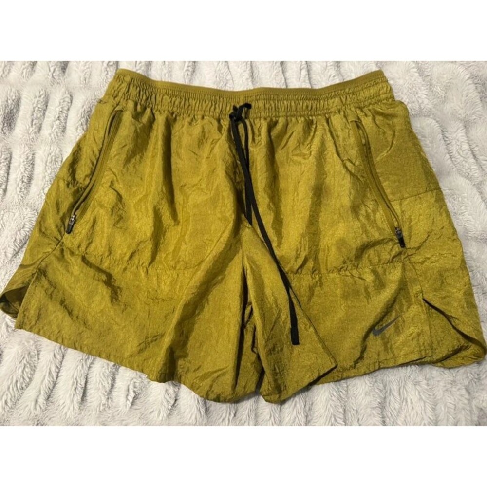 Men’s Green Nike Stride Running Division 5” Brief Lined Shorts-Size Medium